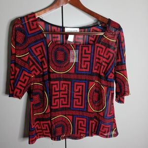 Ashley Stewart Red Crop Top Size 3x